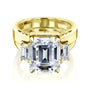 Kobelli 5 1/2 CTW 3-Stone Emerald Moissanite Bridal Set