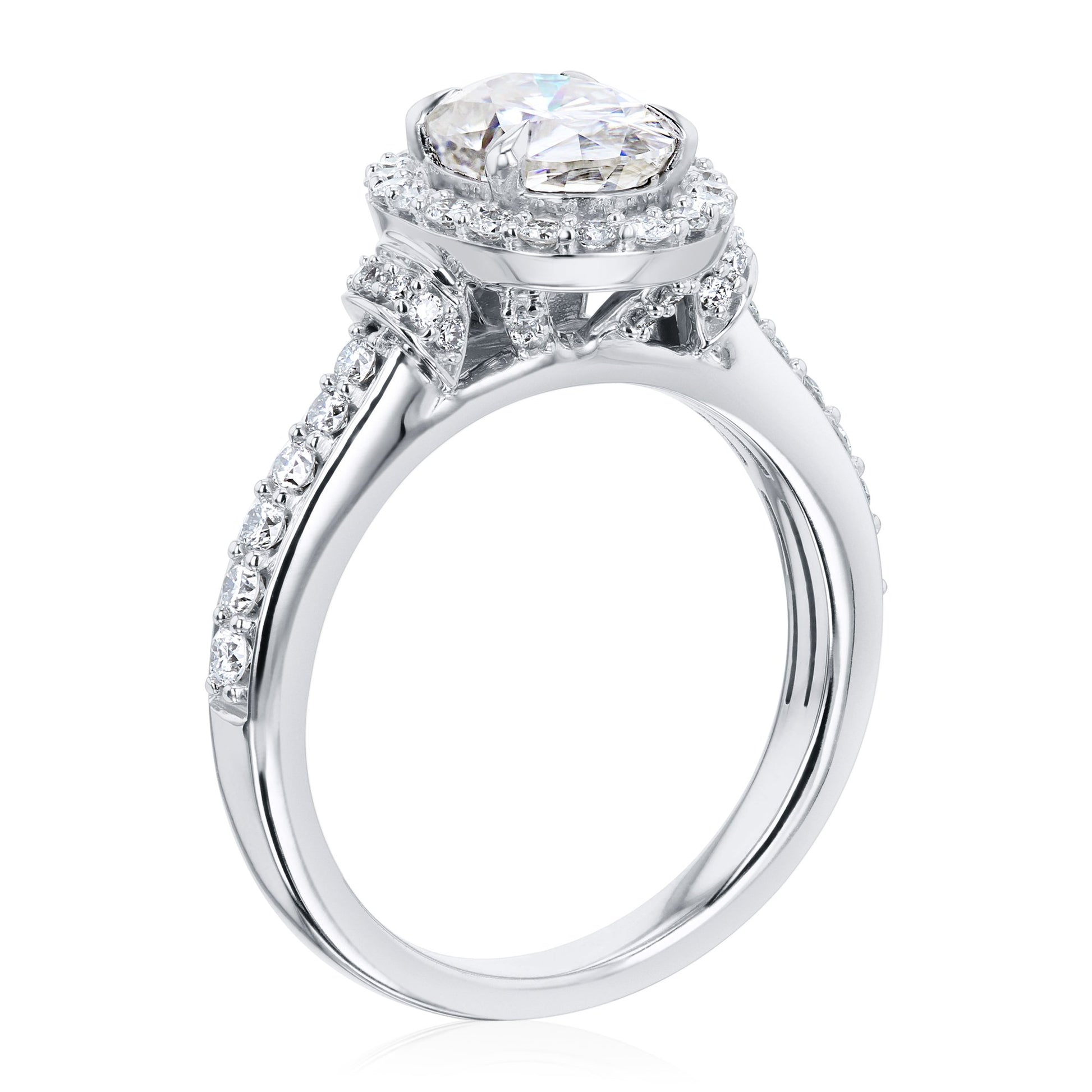 Kobelli Abigail Oval Moissanite Engagement Ring 