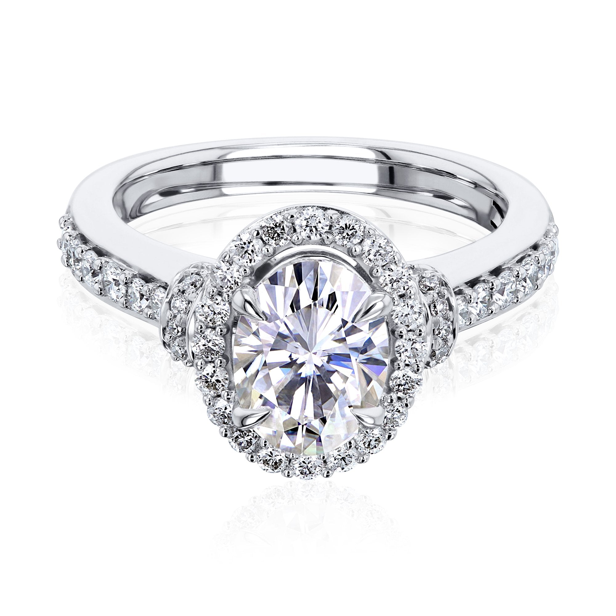 Kobelli Abigail Oval Moissanite Engagement Ring 