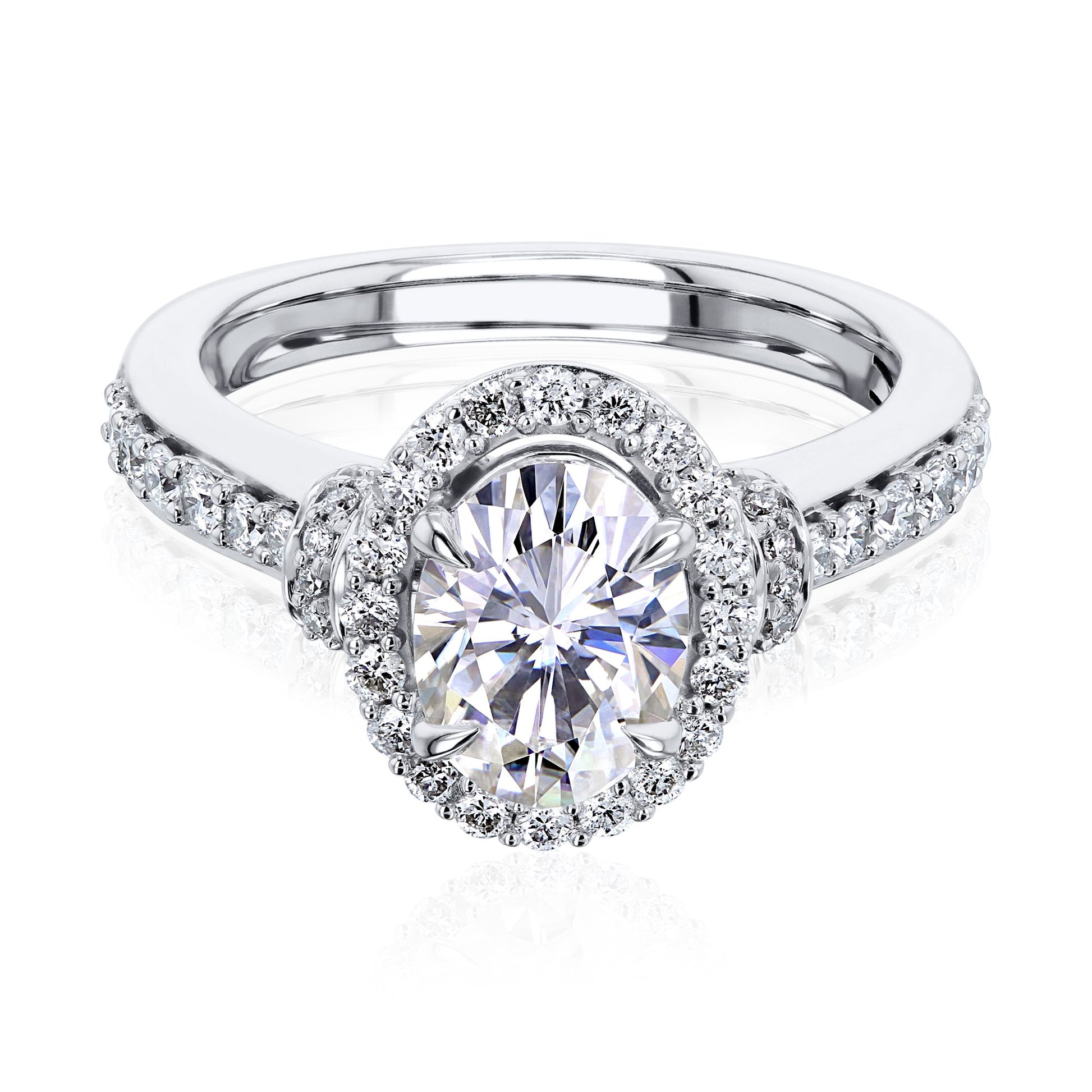 Kobelli Abigail Oval Moissanite Engagement Ring 