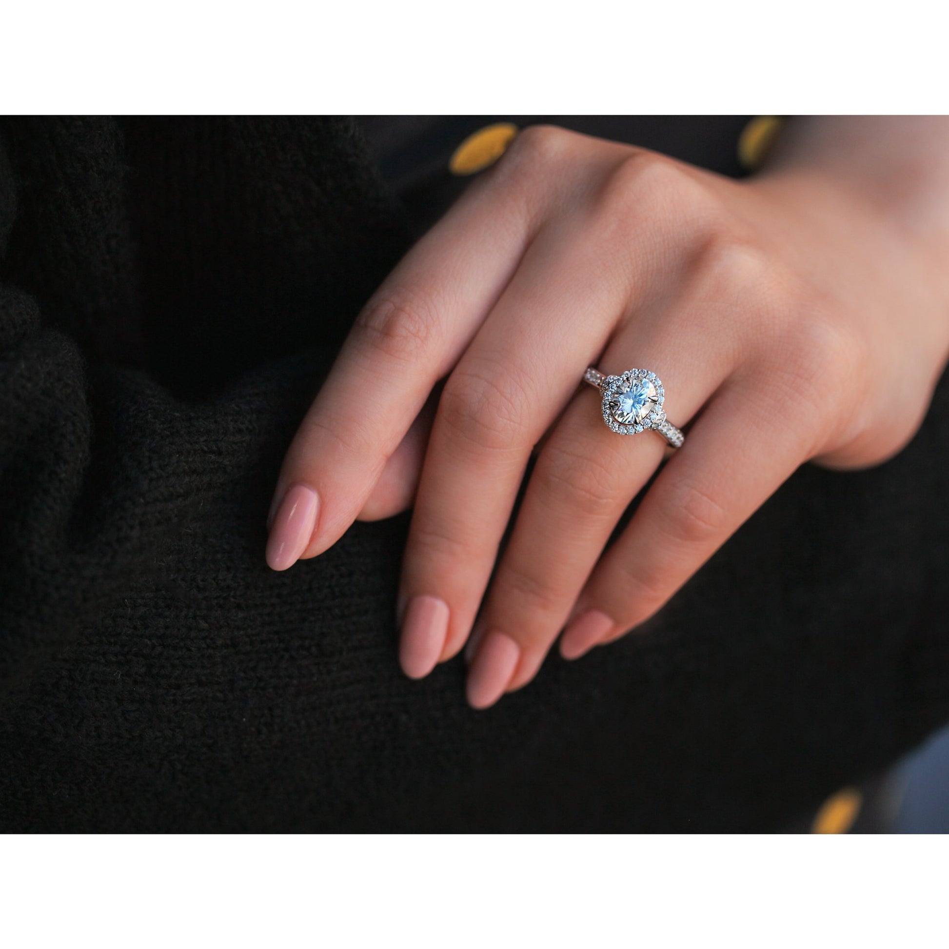 Kobelli Abigail Oval Moissanite Engagement Ring 