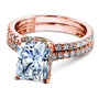 Kobelli 3-2/5ct TW Radiant Moissanite Drop Halo Bridal Set