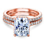Kobelli 3-2/5ct TW Radiant Moissanite Drop Halo Bridal Set