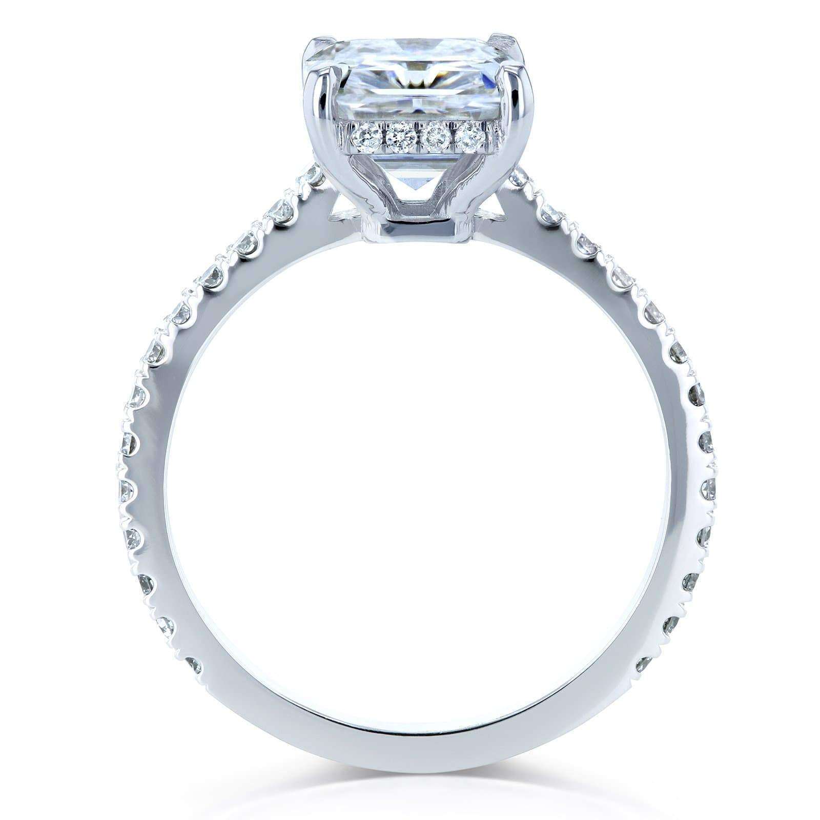 Kobelli Radiant-cut Moissanite and Diamond Engagement Ring 3 1/10 CTW 14k White Gold