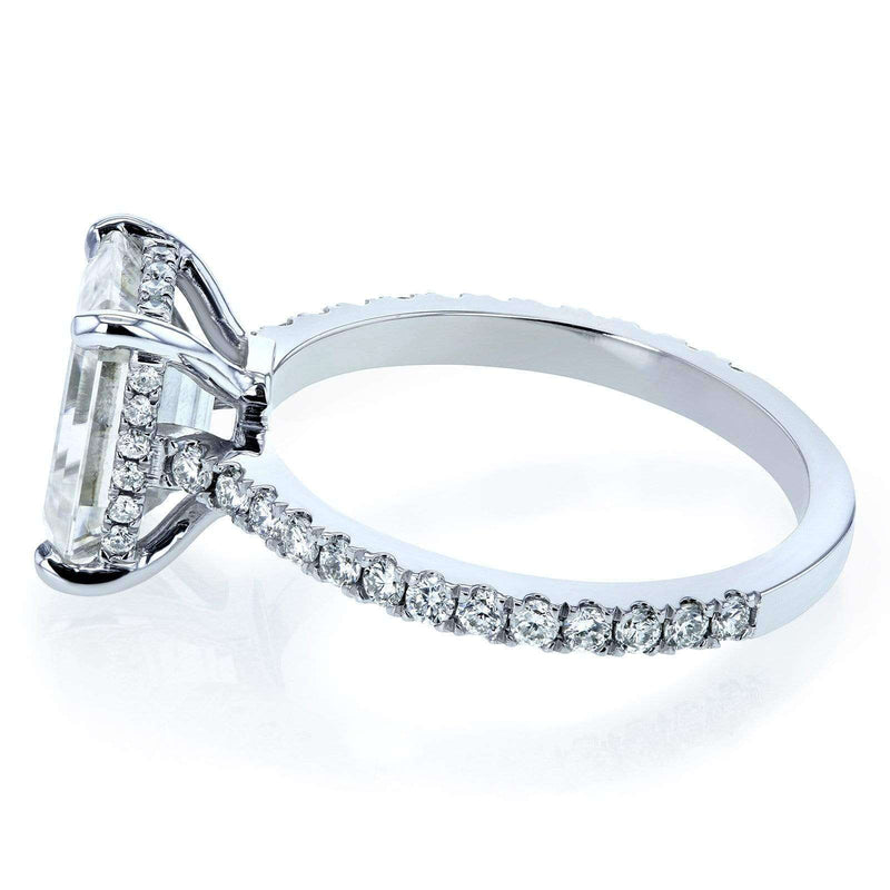 Kobelli Radiant-cut Moissanite and Diamond Engagement Ring 3 1/10 CTW 14k White Gold