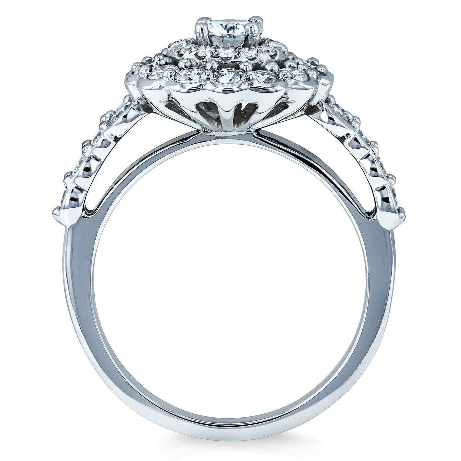 Kobelli Floral Fancy Cathedral Vintage Engagement Ring