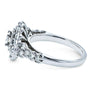 Kobelli Moissanite and Diamond Floral Double Halo Engagement Ring 1 1/10 CTW 14k White Gold