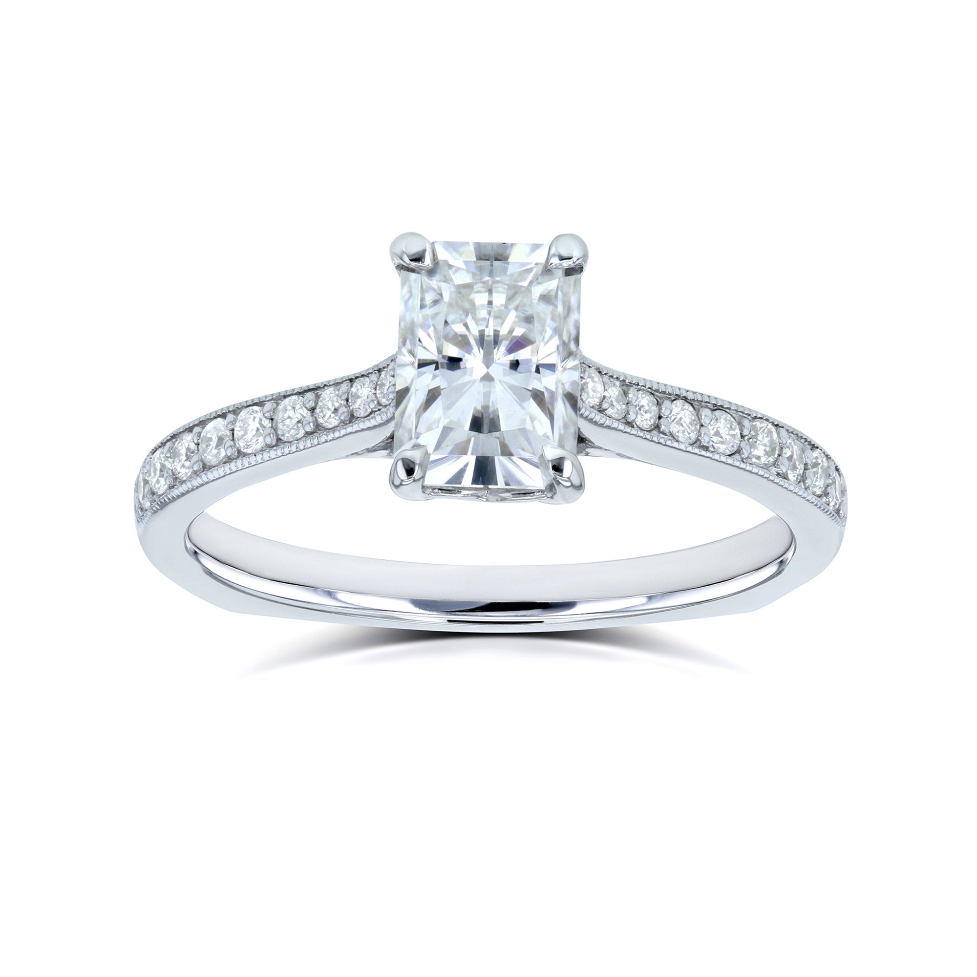 1.3 Carat Moissanite Euro Radiant Ring