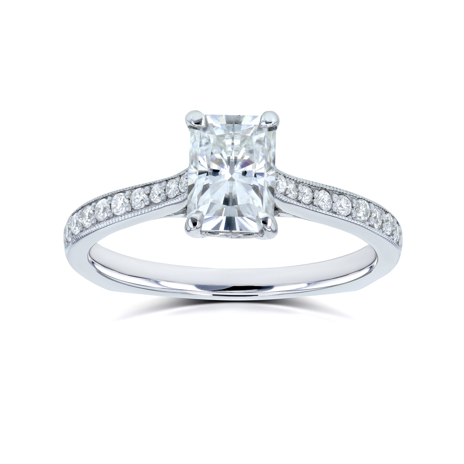 1.3 Carat Moissanite Euro Radiant Ring