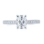 Kobelli Radiant Moissanite (HI) and Diamond Vintage Trellis Engagement Ring 1 2/5 CTW 14k White Gold