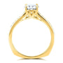 Kobelli Round Moissanite (HI) and Diamond Vintage Trellis Engagement Ring 1 1/5 CTW 14k Yellow Gold