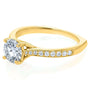 Kobelli Round Moissanite (HI) and Diamond Vintage Trellis Engagement Ring 1 1/5 CTW 14k Yellow Gold