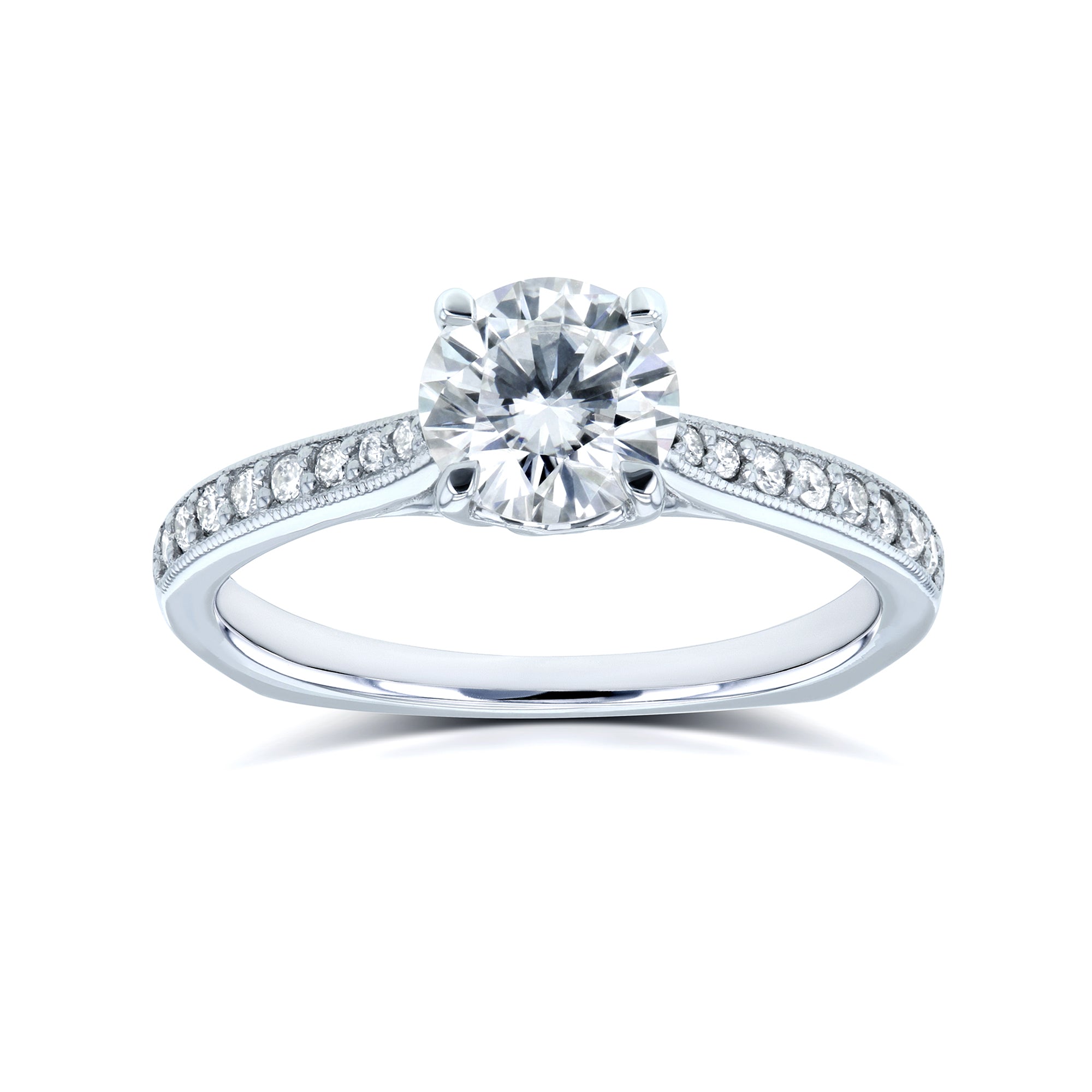 1.18 Carat Moissanite Euro Round Ring (DEF/VS)
