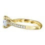Kobelli Princess Moissanite and Diamond Square Shank Trellis Engagement Ring  1 1/10 CTW 14k Yellow Gold (HI/VS, GH/I)