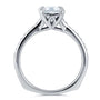 Kobelli Princess Moissanite and Diamond Square Shank Trellis Engagement Ring  1 1/10 CTW 14k White Gold (HI/VS, GH/I)