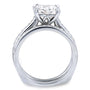 Kobelli Princess Moissanite and Diamond Square Shank Trellis Bridal Set  2 1/3 CTW 14k White Gold (HI/VS, GH/I)