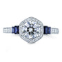 Kobelli Moissanite Diamond Sapphire Ring