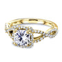 Kobelli Cushion Moissanite and Diamond Fancy Halo Cross Shank Ring, 1-2/5 CTW 14k Gold MZ62465CU-E/4.5Y