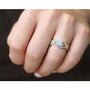 Kobelli Cushion Moissanite and Diamond Fancy Halo Cross Shank Bridal Set, 1-1/2 CTW 14k Gold