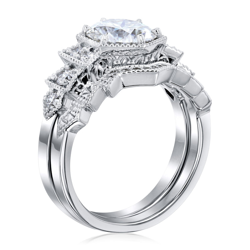 Kobelli Moissanite Wedding Ring Set