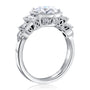 Kobelli Geometric Art Deco Moissanite Engagement Ring 