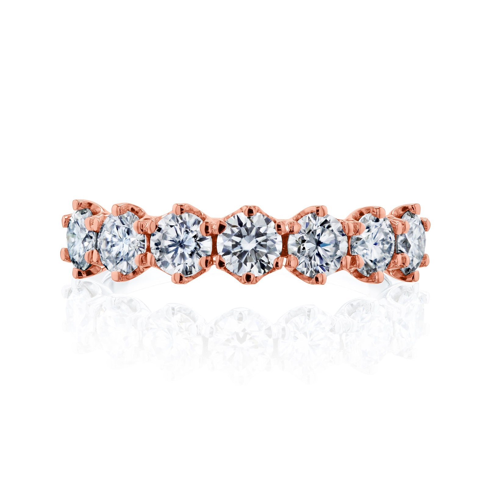 1.1 Carat Moissanite 7-Stone Ring