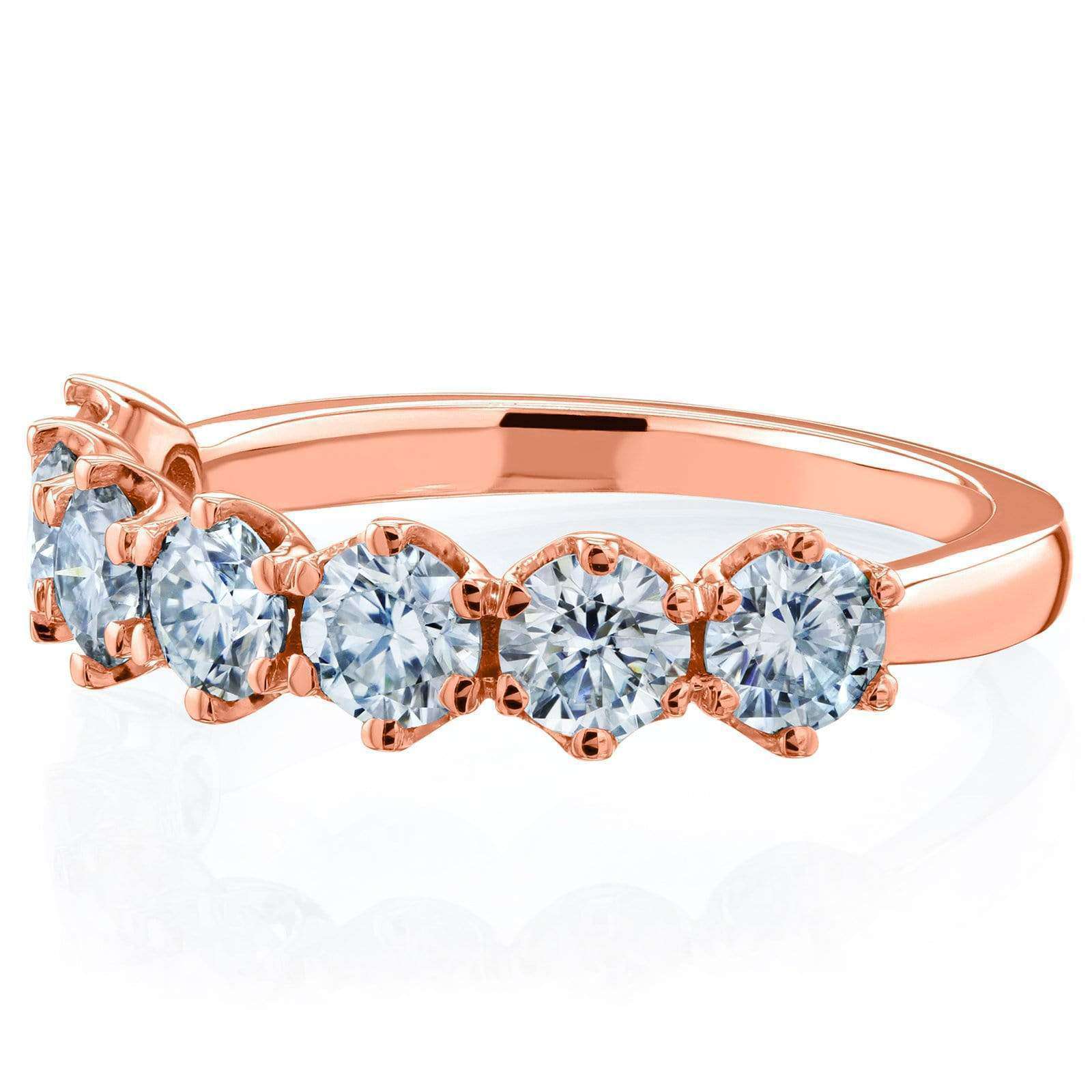 1.1 Carat Moissanite 7-Stone Ring