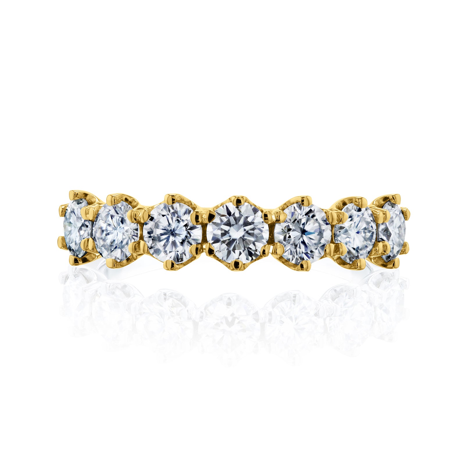 1.1 Carat Moissanite 7-Stone Ring