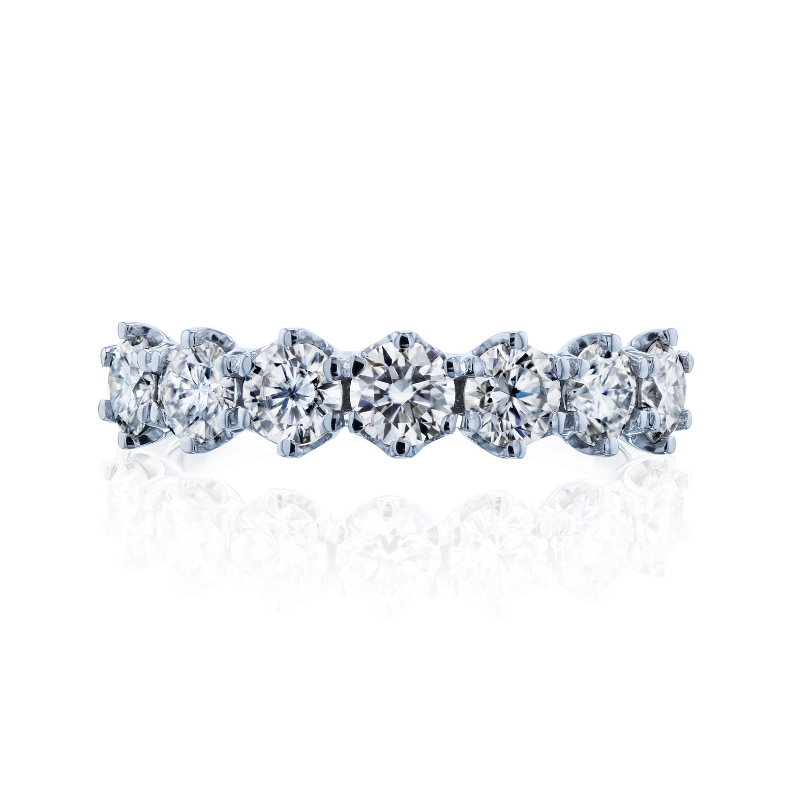 1.1 Carat Moissanite 7-Stone Ring