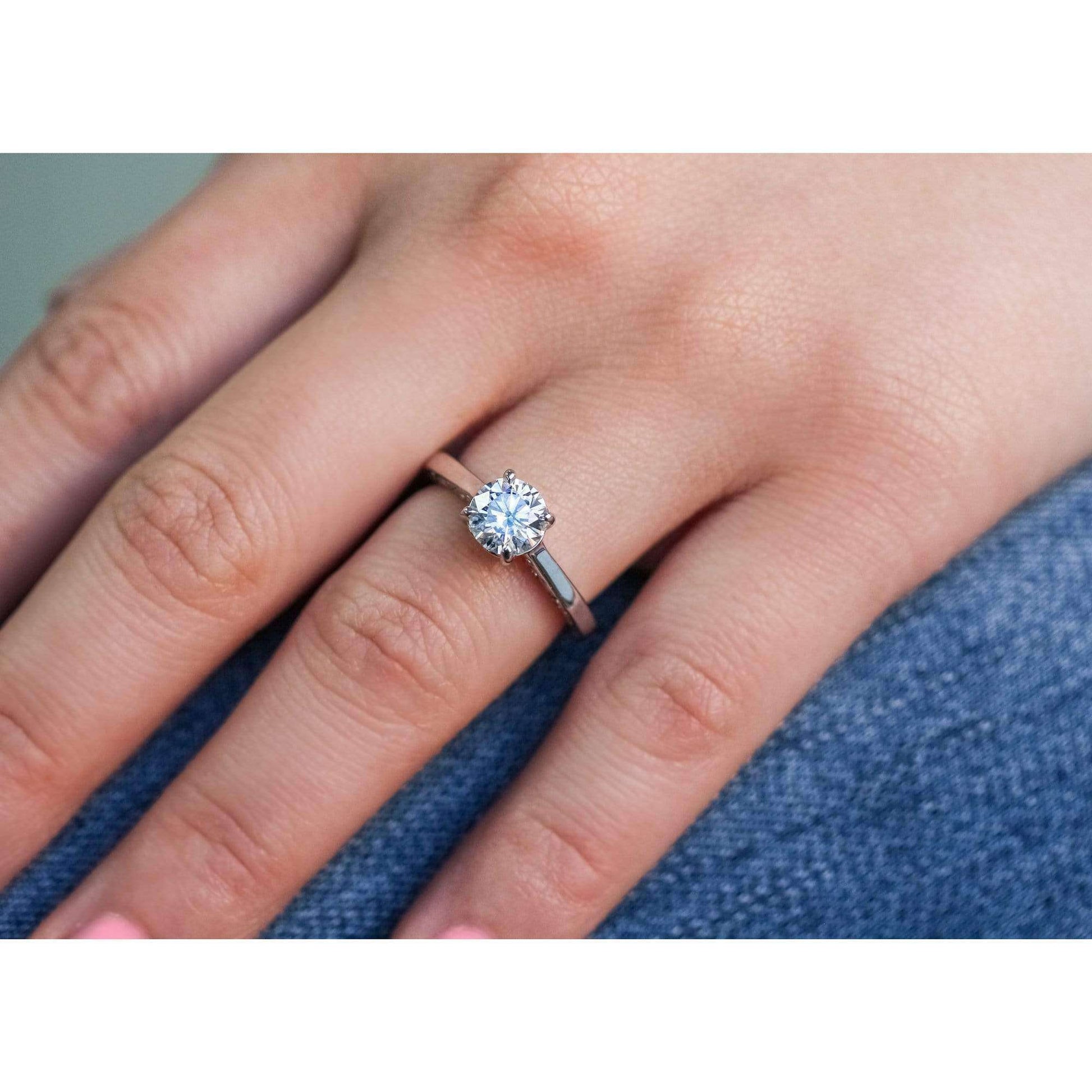 Kobelli 1ct Forever One Moissanite Solitaire Filigree Ring