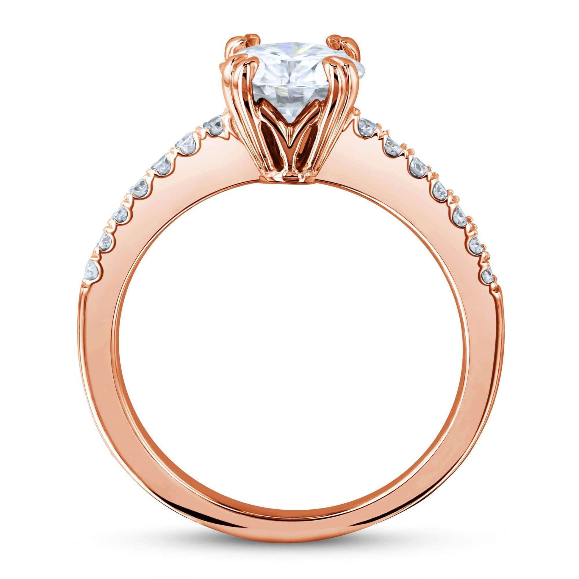 Kobelli Double-Prong 1ct Moissanite Tulip Head Ring