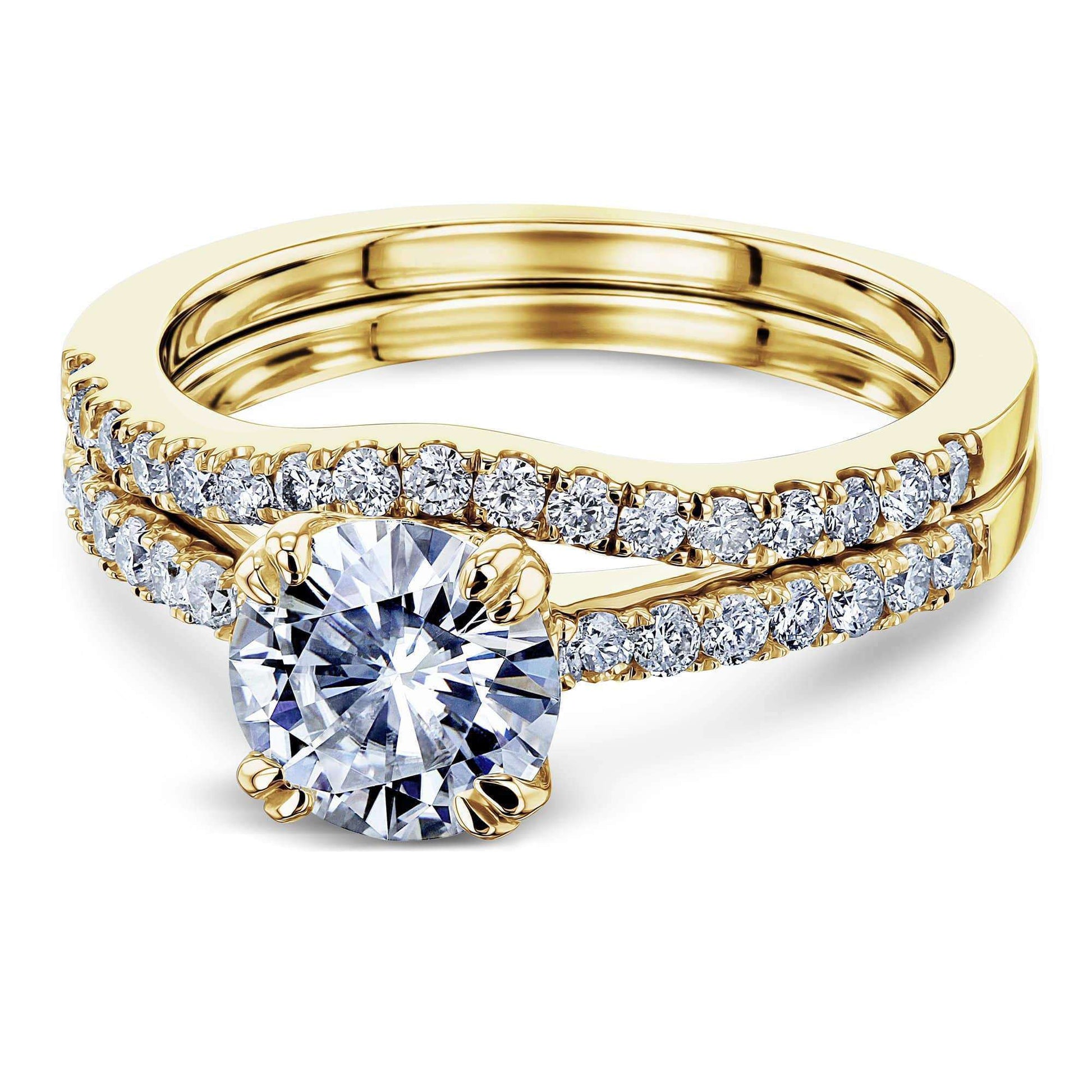Kobelli Double-Prong 1ct Moissanite Tulip Head Bridal Set MZ62475R-ED/4.5Y
