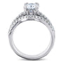 Kobelli Double-Prong 1ct Moissanite Tulip Head Bridal Set