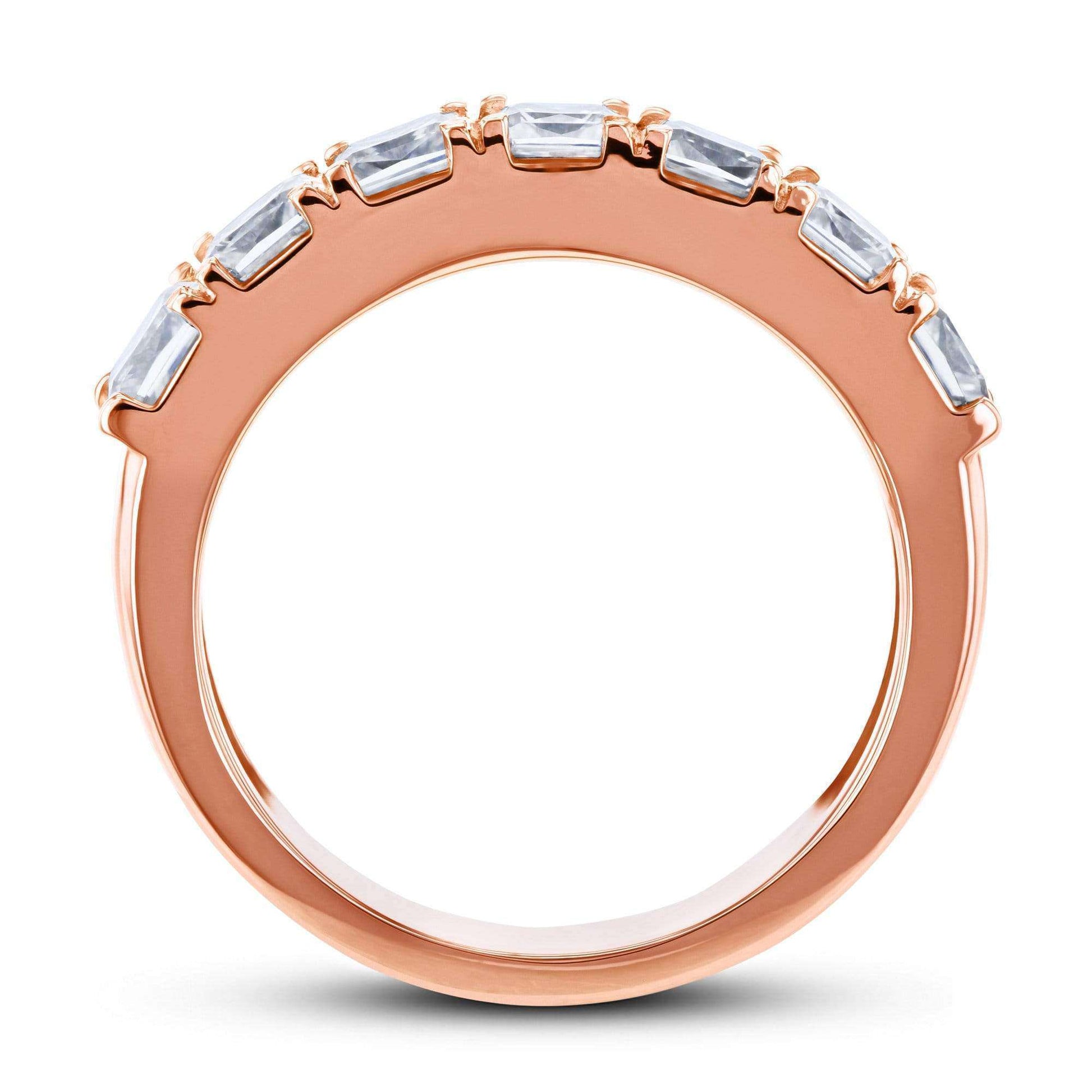 Kobelli Seven Princess Moissanite Womens Ring (4.5mm)
