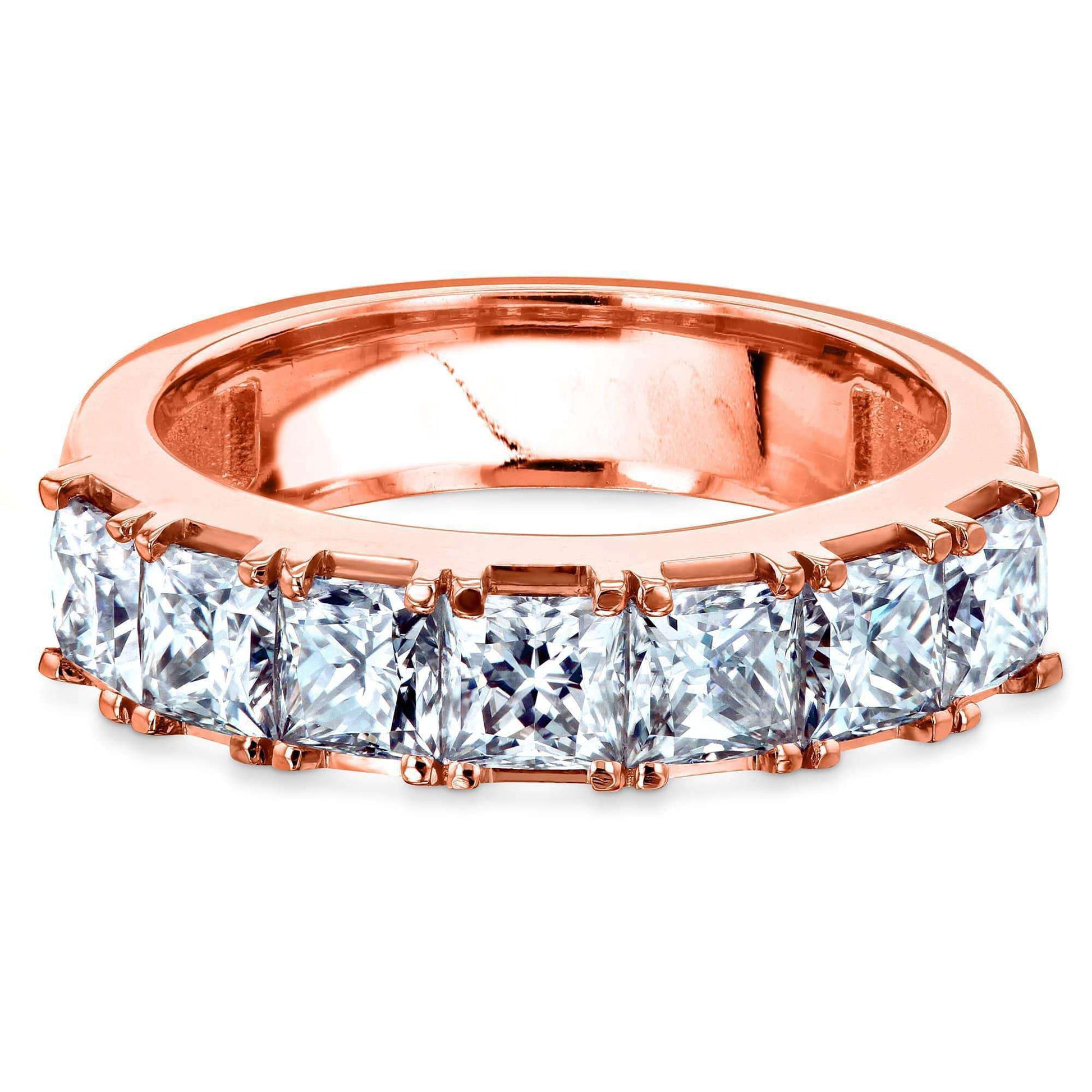 Kobelli Seven Princess Moissanite Womens Ring (4.5mm)
