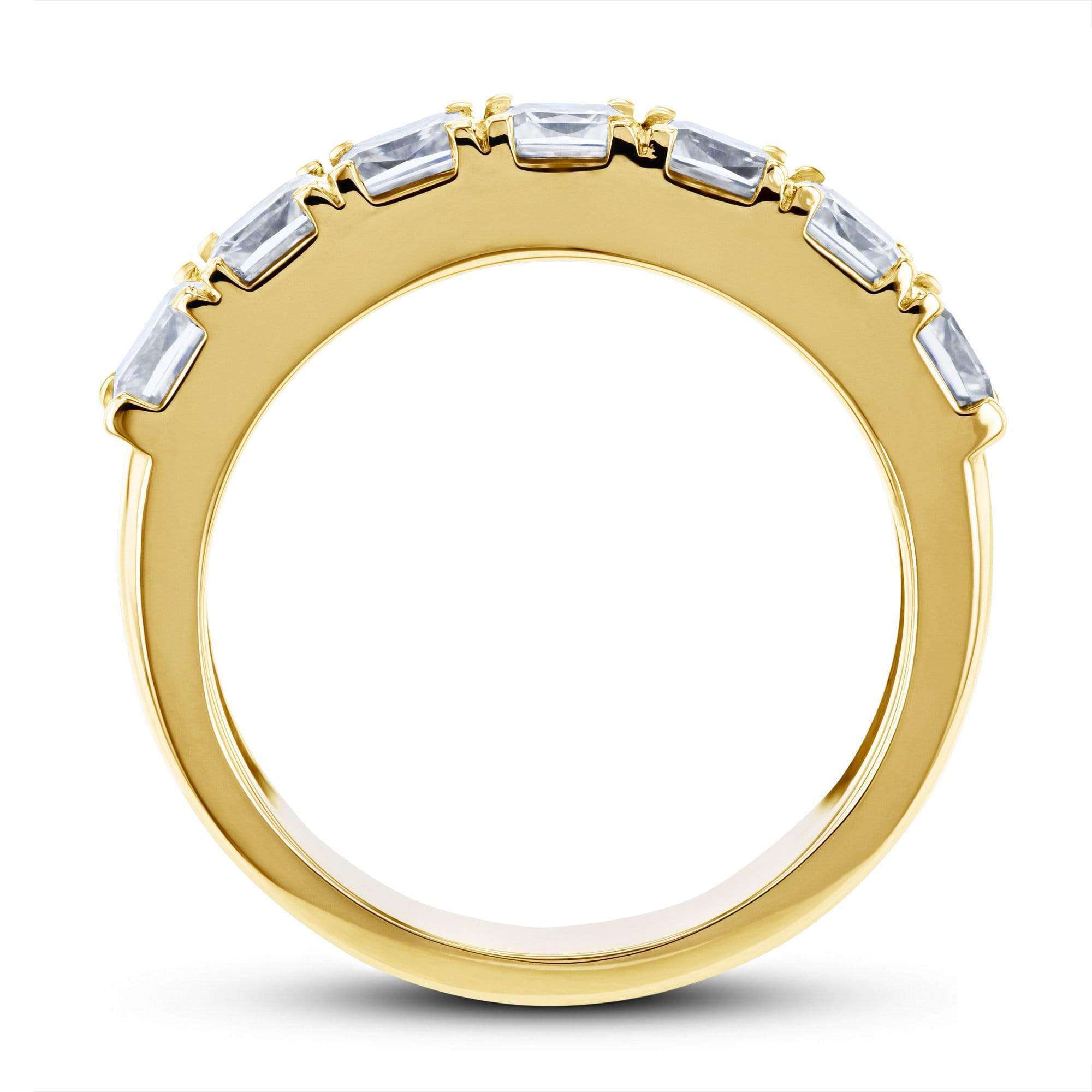 Kobelli Seven Princess Moissanite Womens Ring (4.5mm)