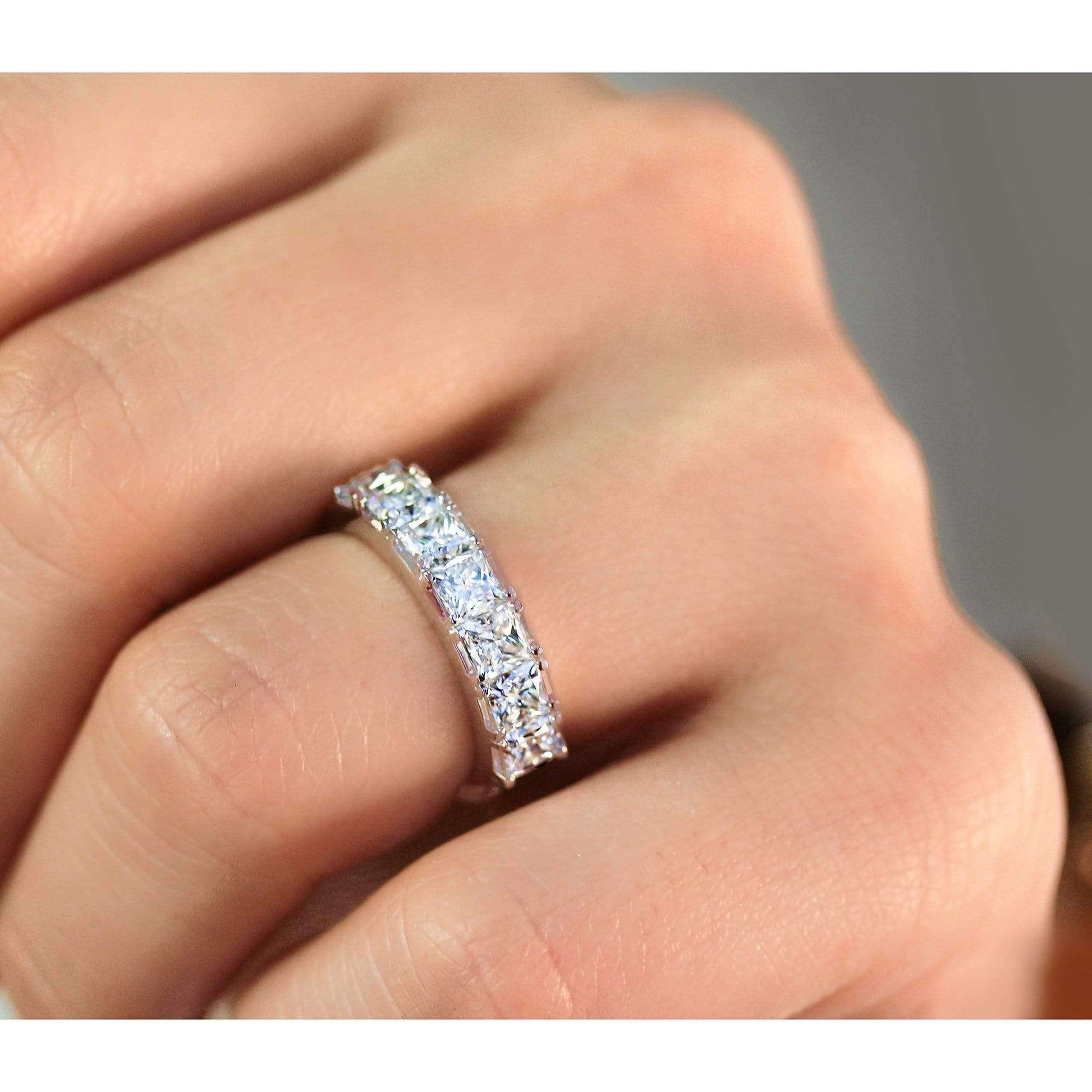 Kobelli Seven Princess Moissanite Womens Ring (4.5mm)