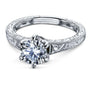 Kobelli Vintage 6-Prong 1 Carat Solitaire Moissanite Ring - Multiple Gold Options MZ62514R-E/4.5W