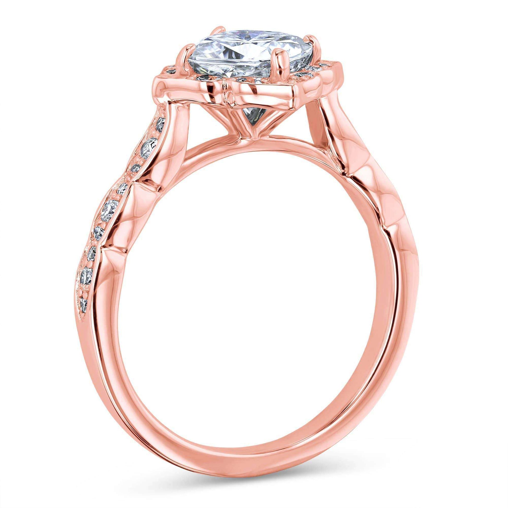 Kobelli Forever One Cushion Moissanite Floral Halo Ring (1 1/3 CTW)