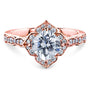 Kobelli Forever One Cushion Moissanite Floral Halo Ring (1 1/3 CTW)