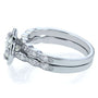 Kobelli Kobelli Moissanite and Diamond Vintage Floral Bridal Rings Set 1 1/2 CTW 14k White Gold