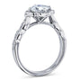 Kobelli Forever One Cushion Moissanite Floral Halo Ring (1 1/3 CTW)