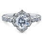 Kobelli Forever One Cushion Moissanite Floral Halo Ring (1 1/3 CTW)