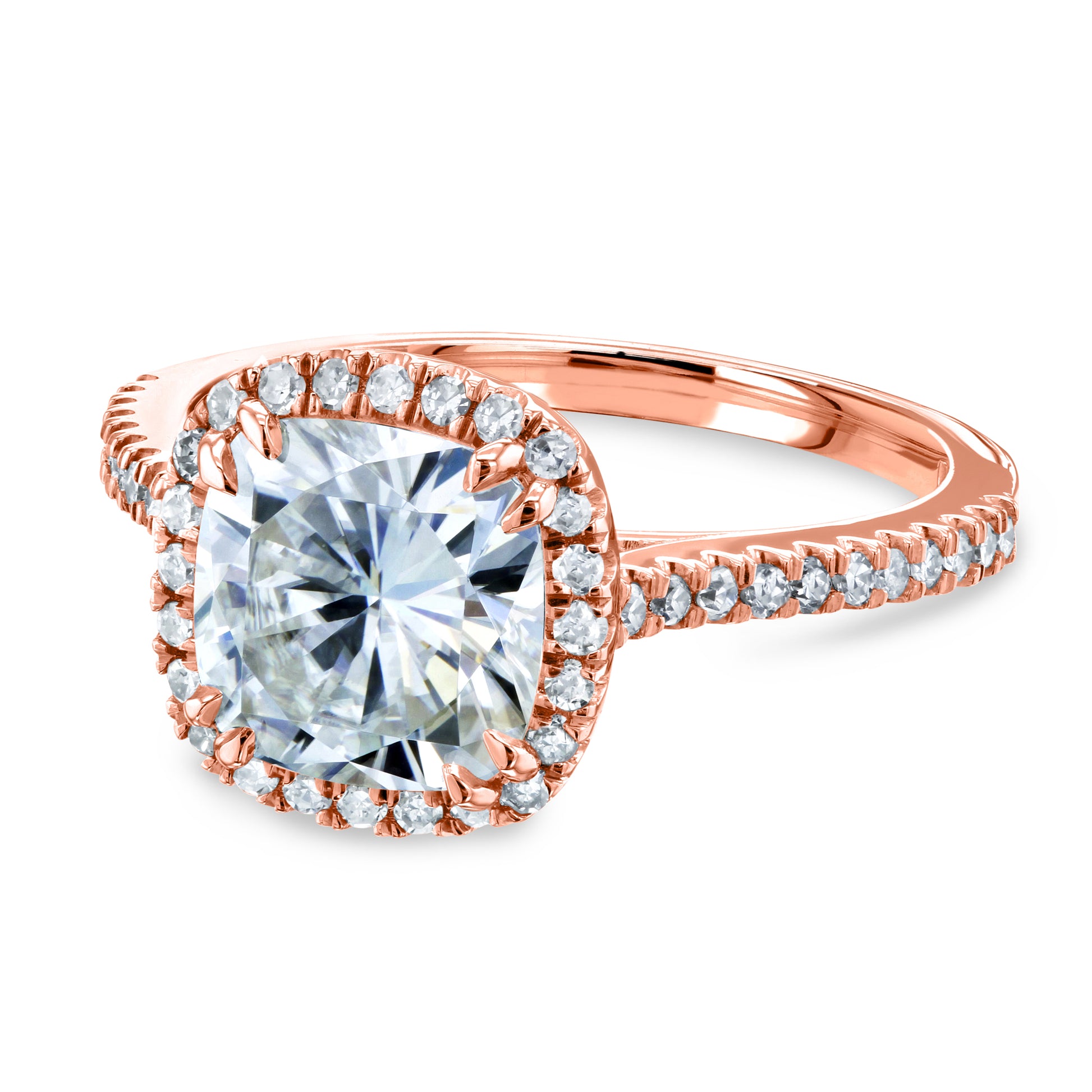 Moissanite Cushion Capri Ring