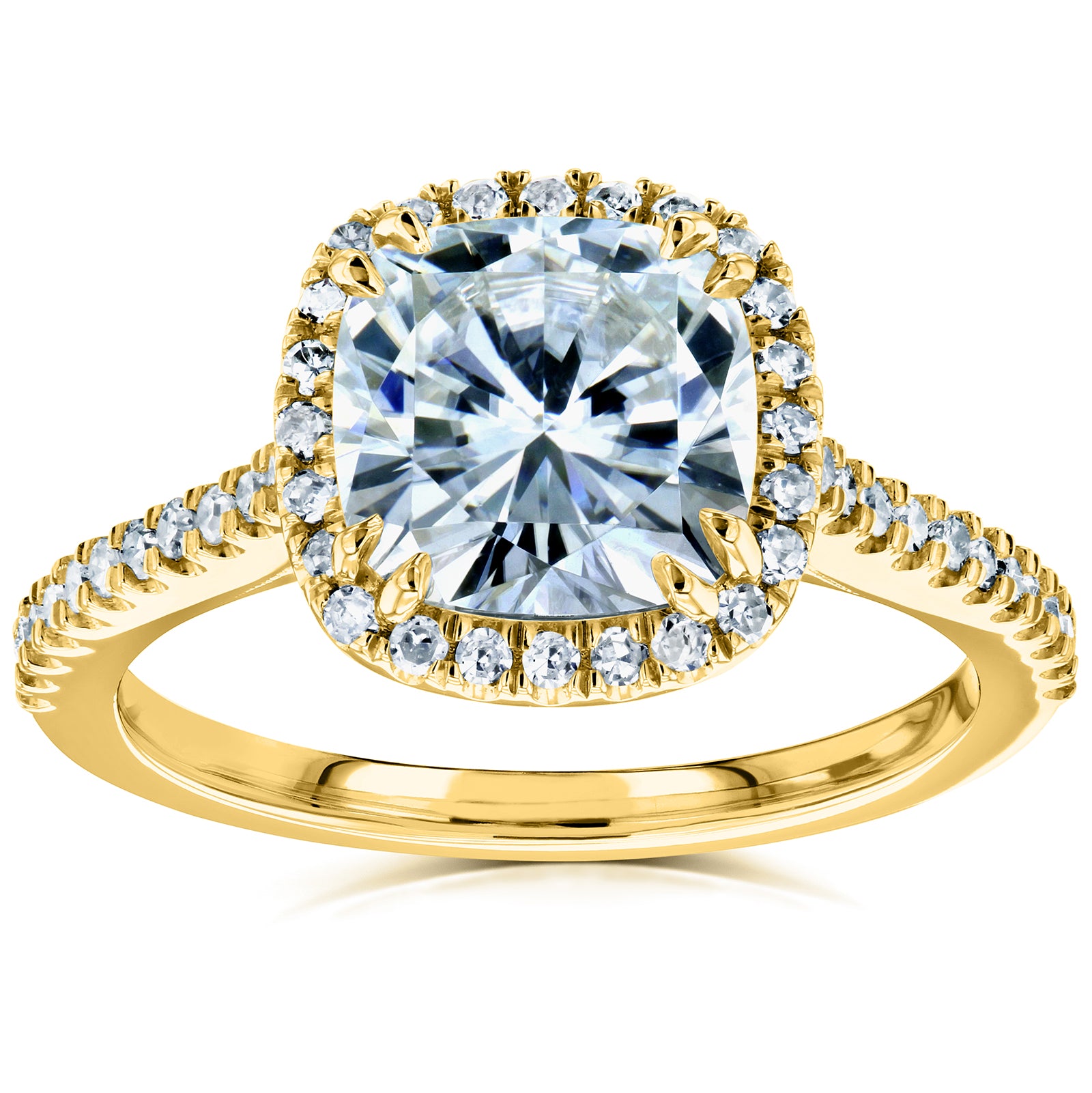 2.25 Carat Moissanite Cushion Capri Ring
