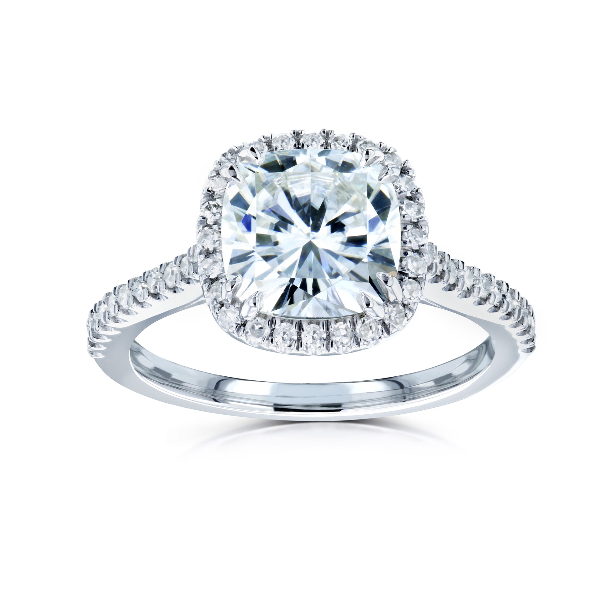 2.25 Carat Moissanite Cushion Capri Ring