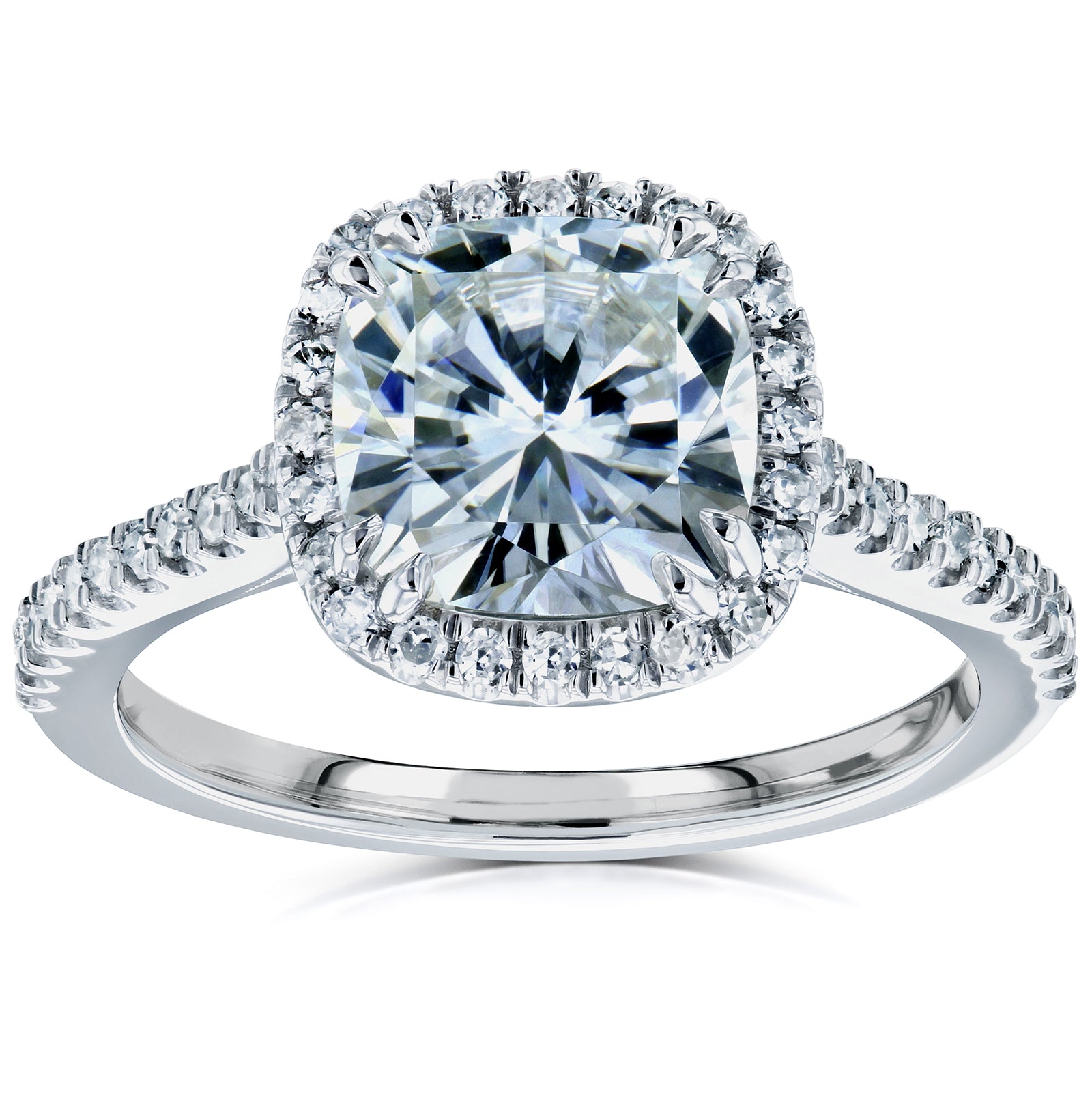 2.25 Carat Moissanite Cushion Capri Ring
