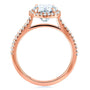 Kobelli Oval Moissanite and Diamond Halo Engagement Ring 2 1/4 CTW 14k Gold