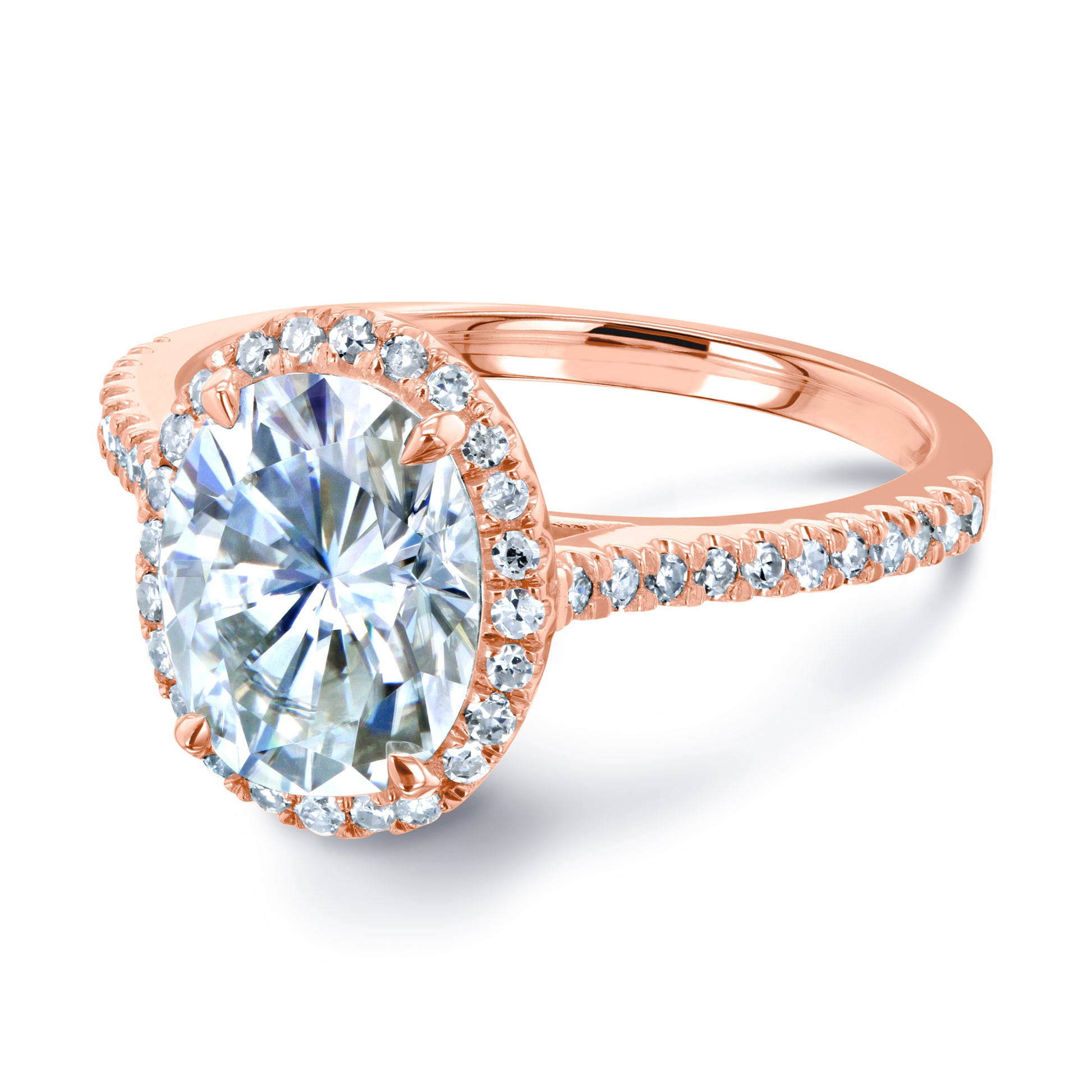 2.2 Carat Moissanite Oval Capri Ring