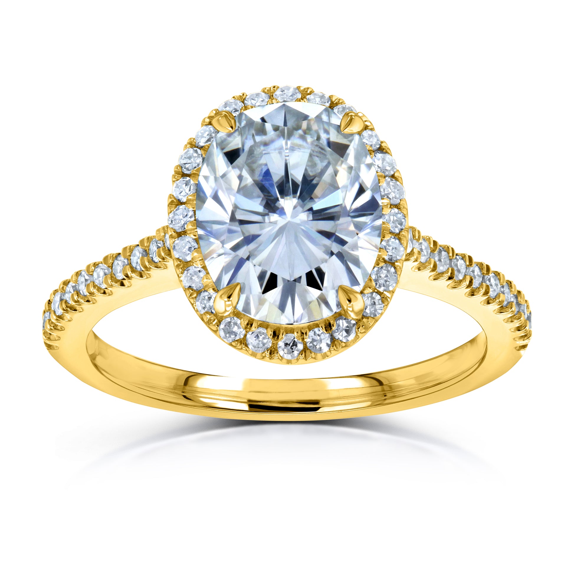 2.2 Carat Moissanite Oval Capri Ring